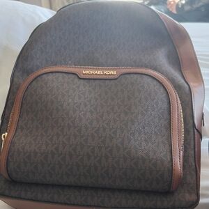 Michael Kors Signature Brown Backpack